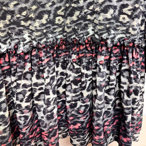 AllSaints Alia Juba silk dress with a leopard print size medium women’s - Picture 8 of 8